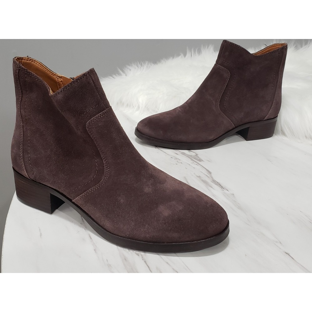 NEW NO BOX SIZE 8 Lucky Brand Pattrik Bootie suede ankle boots chocolate brown